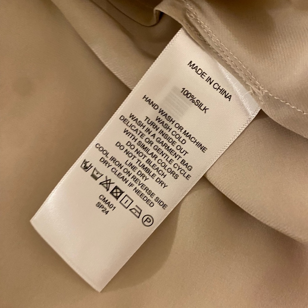 ✰ NWT quince 100% washable silk maxi skirt champagne ✰ - Picture 8 of 9